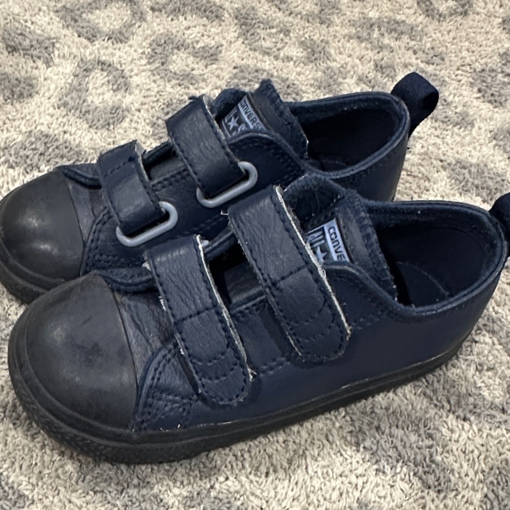 Converse Chuck Taylor All Star leather Navy Sneakers Velcro